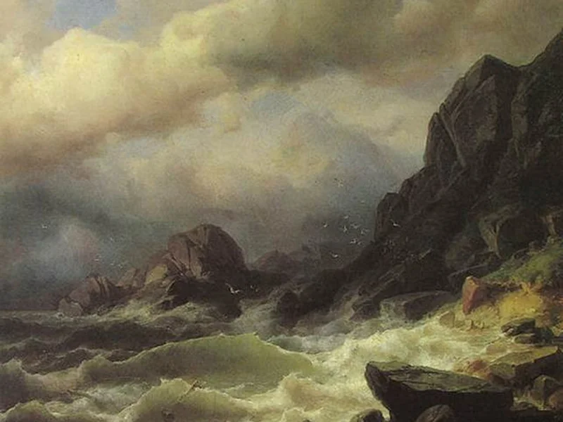 1804-Friedrich Preller the Elder - Tempesta sulla costa (1856)